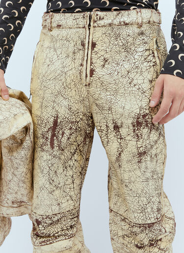 Diesel P-Alan Coated Leather Pants Gold dsl0154003