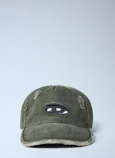 Logo Motif Baseball Cap Diesel Logo Motif Baseball Cap Grey dsl0161007