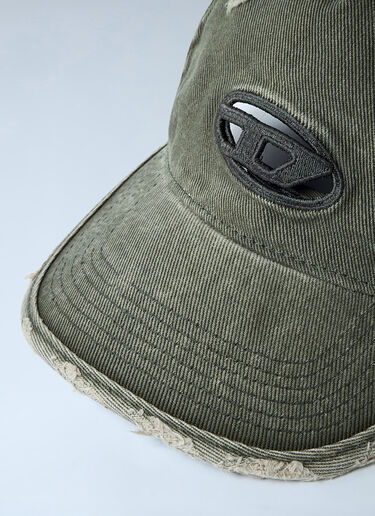 Diesel Logo Motif Baseball Cap Grey dsl0161007