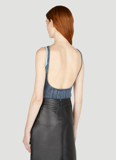 Diesel M-일라그로스 로고 플라크 보디슈트 라이트 블루 dsl0252005