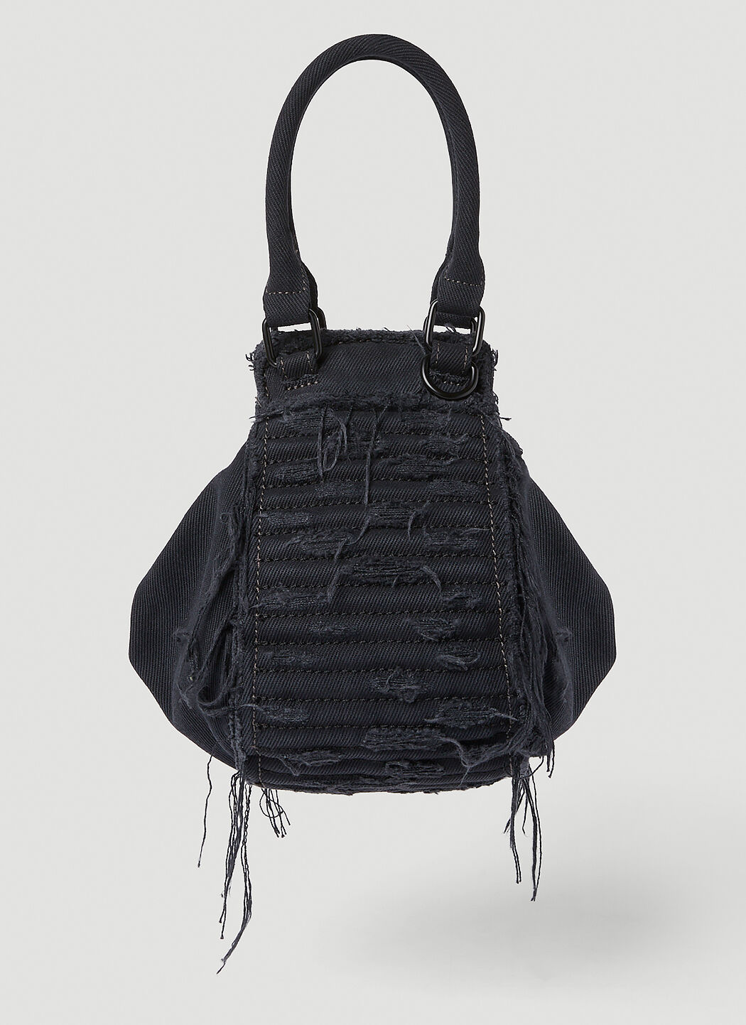 バッグ DIESEL D-Vina-C Xs Women's D-Vina-Xs-Handbag in distressed quilted denim | Blue