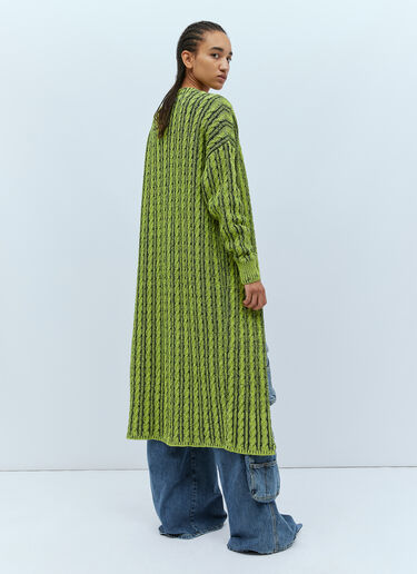 Cable Knit Maxi Cardigan Diesel Cable Knit Maxi Cardigan Green dsl0253016