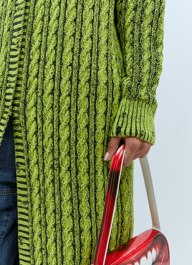 Cable Knit Maxi Cardigan Diesel Cable Knit Maxi Cardigan Green dsl0253016