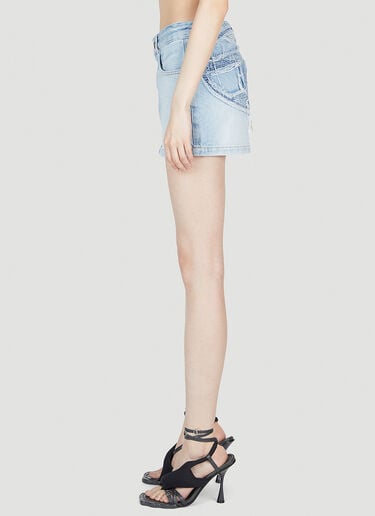 Diesel 디-론-S1 데님 미니스커트 블루 dsl0253021