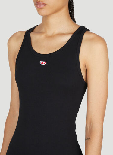 Logo Embroidery Mini Dress Diesel Logo Embroidery Mini Dress Black dsl0253047