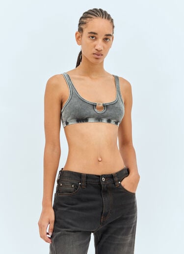 Diesel Ufsb-타원형-D-골지 브라  블랙 dsl0257029