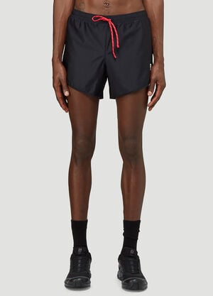 District Vision Spino Track Shorts  Black dtv0143005