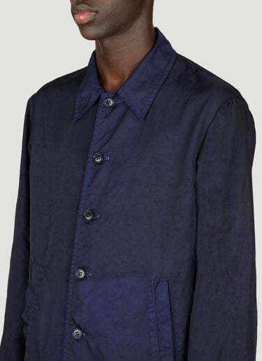 Spread Collar Shacket Dries Van Noten Spread Collar Shacket Blue dvn0156001