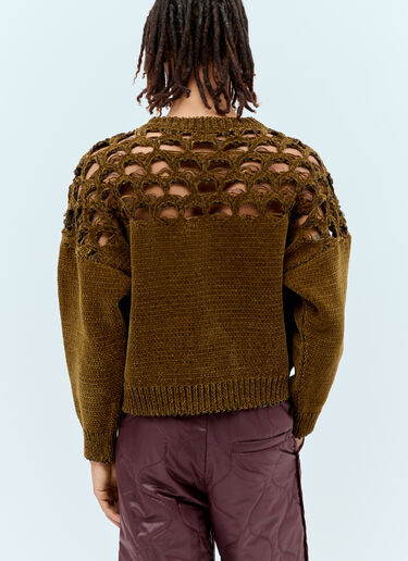 Velour Knit Sweater Dries Van Noten Velour Knit Sweater Green dvn0156030