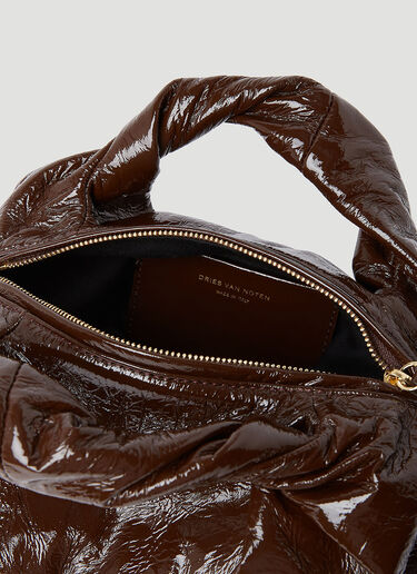 Dries Van Noten 扭转提手手提包 棕色 dvn0253005