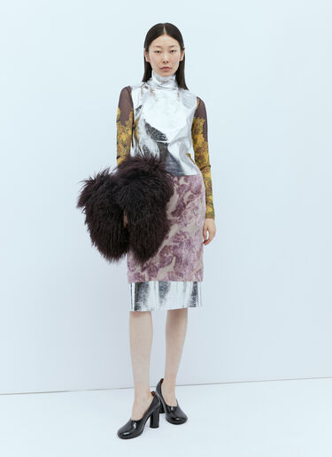 Dries Van Noten 살비나 시즐레 미디스커트 핑크 dvn0254015