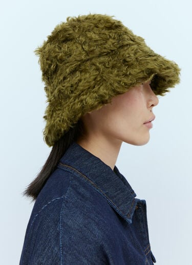 Mohair Bucket Hat Dries Van Noten Mohair Bucket Hat Green dvn0254037