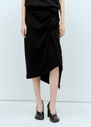 Dries Van Noten コットンミディスカート ブラック dvn0256001