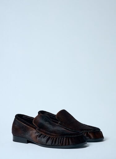 Dries Van Noten 송아지 털 로퍼 브라운 dvn0257002