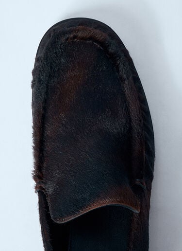Dries Van Noten 송아지 털 로퍼 브라운 dvn0257002