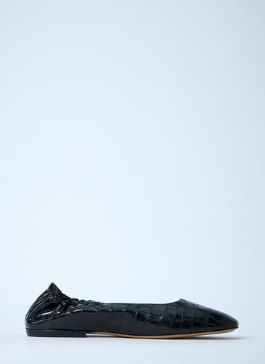 Croc-Embossed Ballerina Flats Dries Van Noten Croc-Embossed Ballerina Flats Black dvn0259005