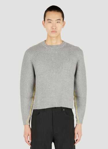 Eckhaus Latta 애시 스웨터 그레이 eck0150002