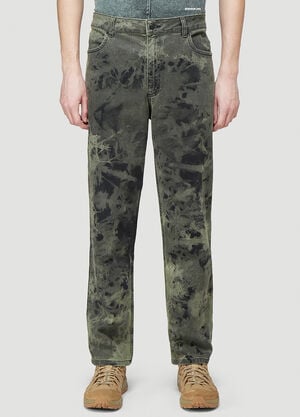 Eckhaus Latta Tie-Dye Jeans Green eck0343001