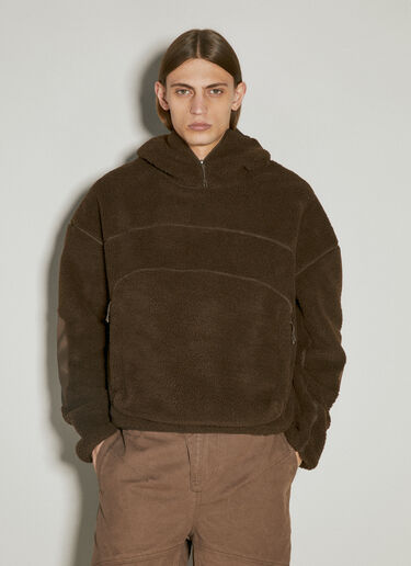 Fluffy Fleece Hooded Sweatshirt Entire Studios Fluffy Fleece Hooded Sweatshirt Brown ent0153006