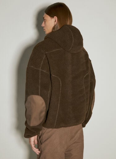 Entire Studios Fluffy Fleece Hooded Sweatshirt Brown ent0153006