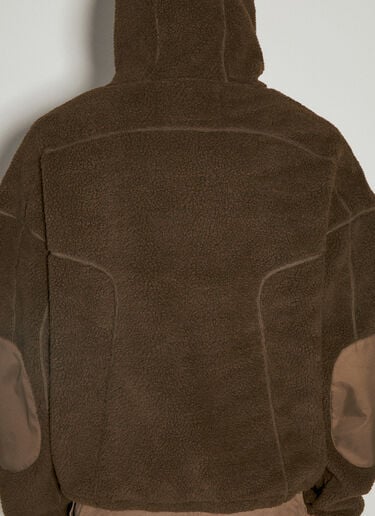 Entire Studios Fluffy Fleece Hooded Sweatshirt Brown ent0153006