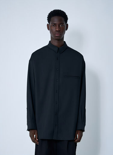 Giant Wool-Blend Shirt Entire Studios Giant Wool-Blend Shirt Black ent0159020