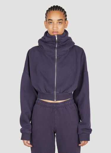 Cropped Hooded Zip-Up Sweatshirt Entire Studios Cropped Hooded Zip-Up Sweatshirt Navy ent0253007