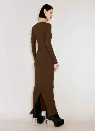Long Sleeve Maxi Dress Entire Studios Long Sleeve Maxi Dress Brown ent0255019