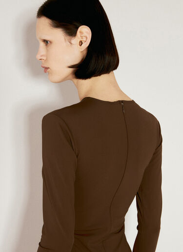 Long Sleeve Maxi Dress Entire Studios Long Sleeve Maxi Dress Brown ent0255019