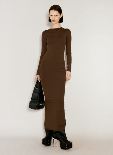 Long Sleeve Maxi Dress Entire Studios Long Sleeve Maxi Dress Brown ent0255019