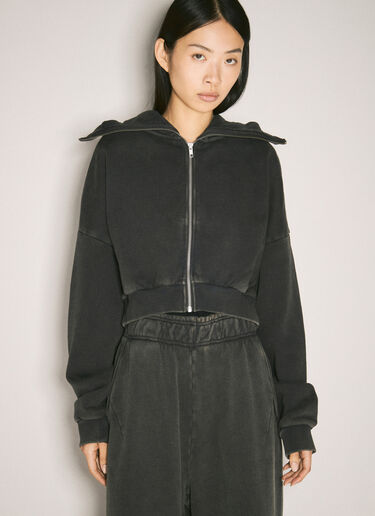 Cropped Full-Zip Hooded Sweatshirt Entire Studios Cropped Full-Zip Hooded Sweatshirt Black ent0257003