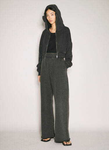 Cropped Full-Zip Hooded Sweatshirt Entire Studios Cropped Full-Zip Hooded Sweatshirt Black ent0257003