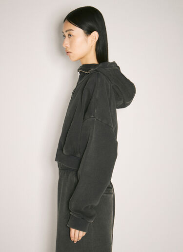 Cropped Full-Zip Hooded Sweatshirt Entire Studios Cropped Full-Zip Hooded Sweatshirt Black ent0257003