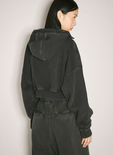 Cropped Full-Zip Hooded Sweatshirt Entire Studios Cropped Full-Zip Hooded Sweatshirt Black ent0257003