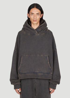 Entire Studios Washed Heavy Hooded Sweatshirt Black ent0353001