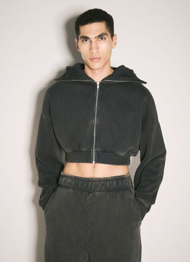 Washed Heavy Hooded Sweatshirt Entire Studios Washed Heavy Hooded Sweatshirt Black ent0353003