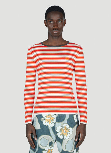 Striped Long Sleeve Top ERL Striped Long Sleeve Top Red erl0152013