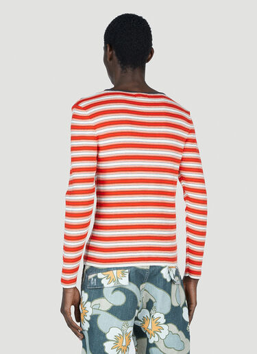 Striped Long Sleeve Top ERL Striped Long Sleeve Top Red erl0152013