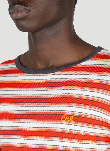 Striped Long Sleeve Top ERL Striped Long Sleeve Top Red erl0152013