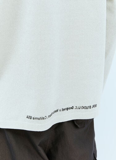For Rent Knit Sweater ERL For Rent Knit Sweater White erl0154004