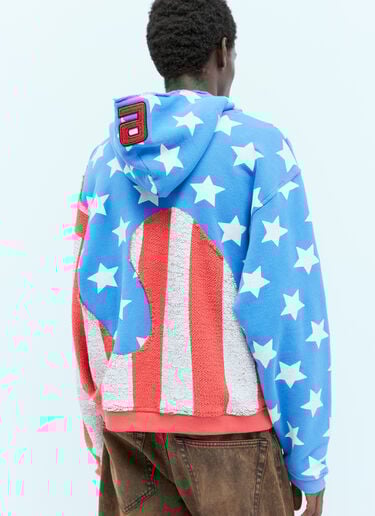 ERL Stars And Stripe Swirls Hooded Sweatshirt Blue erl0154011