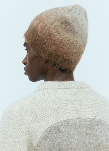 Gradient Knit Beanie Hat ERL Gradient Knit Beanie Hat Brown erl0154016