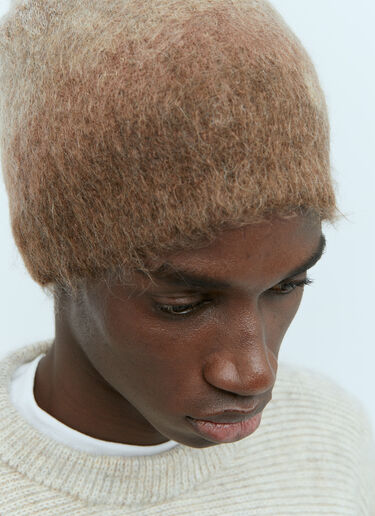 Gradient Knit Beanie Hat ERL Gradient Knit Beanie Hat Brown erl0154016