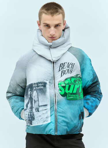 ERL Beach Boys Puffer Vest Blue erl0156002