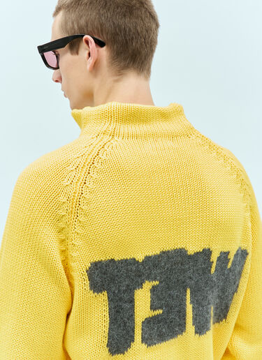 Wet Intarsia Knit Sweater ERL Wet Intarsia Knit Sweater Yellow erl0156007