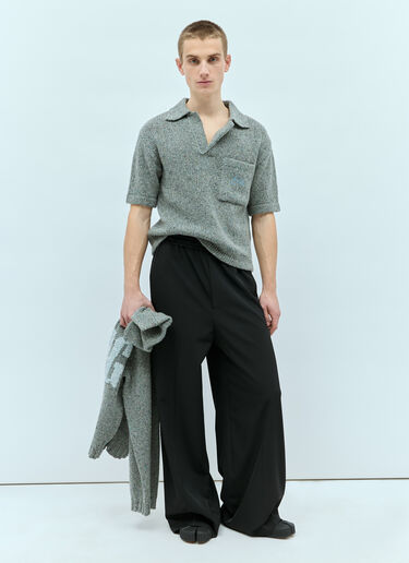 Knit Polo Shirt ERL Knit Polo Shirt Grey erl0156008