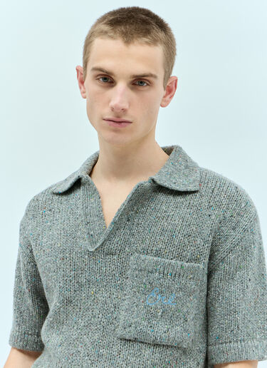 Knit Polo Shirt ERL Knit Polo Shirt Grey erl0156008