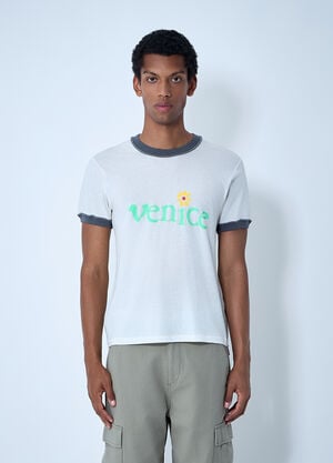 ERL Logo Motif T-Shirt White erl0156016