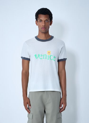 ERL Logo Motif T-Shirt White erl0156016