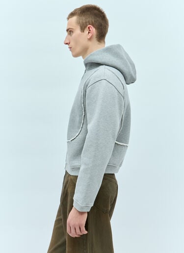 Swirl Zipped Hooded Sweatshirt ERL Swirl Zipped Hooded Sweatshirt Grey erl0156019